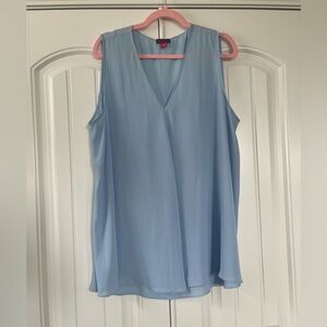 Vince Camuto Sky Blue V-Neck Tank Top2X